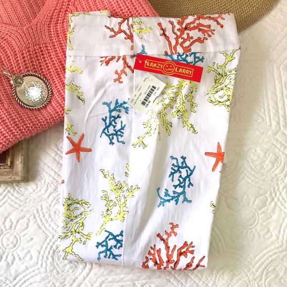 NWT Crazy Larry Ankle Pants in Multi Reef - Picture 2 of 16